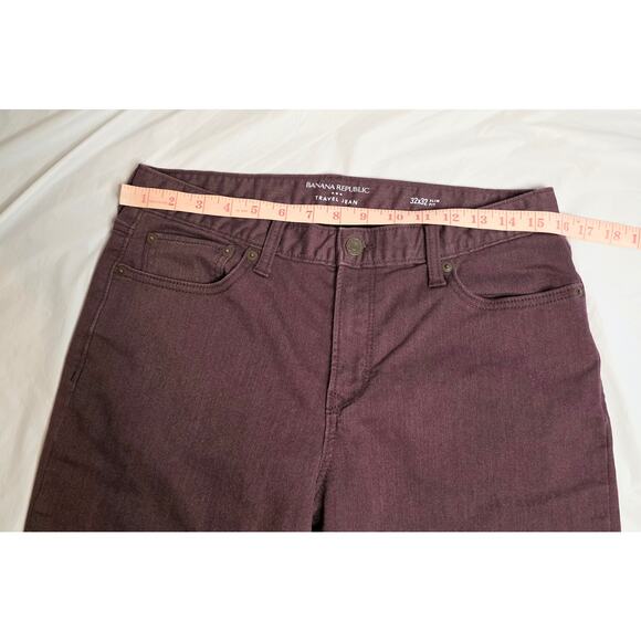 Banana Republic Plum Colored Travel Jeans Men's 32x32 Straight Legs - Picture 5 of 5